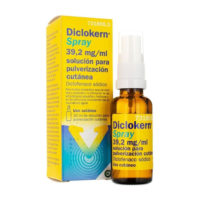 DICLOKERN SPRAY 39,2 MG/ML SOLUCION PARA PULVERIZACION CUTANEA 1 FRASCO 30 ML (150 PULVERIZACIONES)