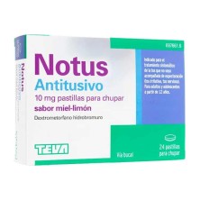 NOTUS ANTITUSIVO 10 MG 24 PASTILLAS PARA CHUPAR (SABOR MIEL Y LIMON)