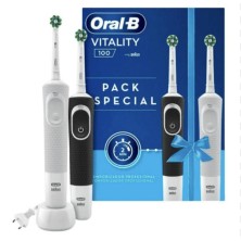 CEPILLO DENTAL ELECTRICO RECARGABLE ORAL-B VITAL BLANCO Y NEGRO
