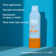 FOTOPROTECTOR ISDIN SPF-50 SPRAY TRANSPARENT WET SKIN 250 ML