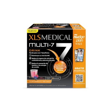 XLS MEDICAL MULTI 7 DRINK 60 SOBRES SABOR FRUTOS ROJOS
