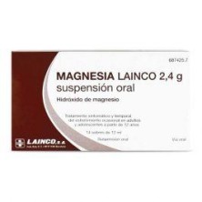 MAGNESIA LAINCO 2,4 G 14 SOBRES SUSPENSION ORAL 12 ML