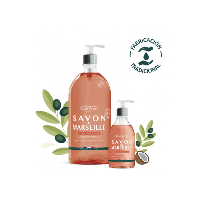 BEAUTERRA JABON MARSEILLE FLOR DE NARANJA 1L