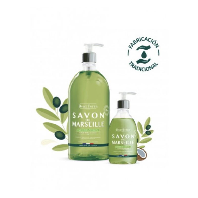 BEAUTERRA JABON MARSEILLE MENTA LIMON 1L