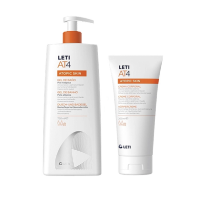 LETI AT4 PACK GEL DERMOGRASO 750+LECHE 200ML
