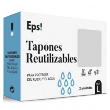 TAPONES DE SILICONA REUTILIZABLES EPS! 2 UNIDADES TALLA L