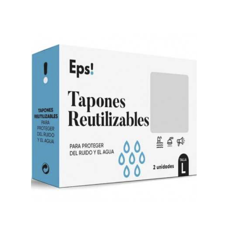 TAPONES DE SILICONA REUTILIZABLES EPS! 2 UNIDADES TALLA L