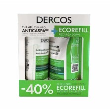 DUPLO DERCOS CHAMPÚ CASPA SECA 390ML+ECOREFILL