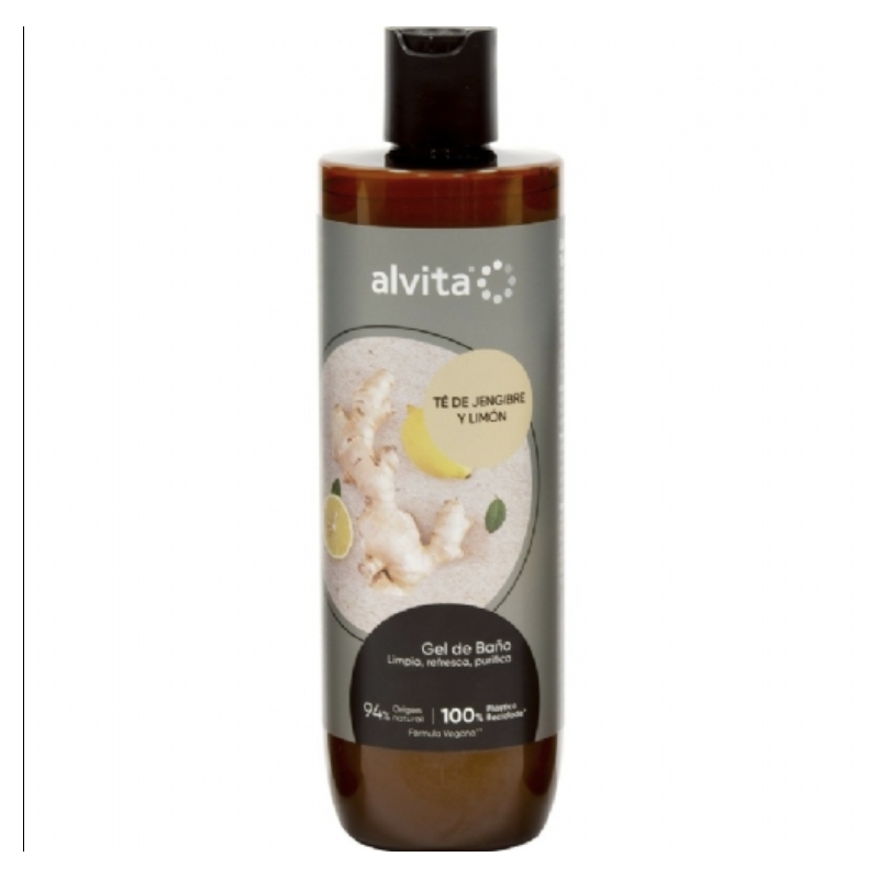 ALVITA GEL DE BAÑO TE DE JENJIBRE Y LIMON 1 ENVASE 400 ML