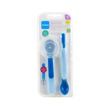CUCHARA MAM HEAT SENSITIVE SPOON & COVER 2 U AZUL