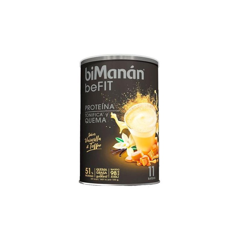 BIMANAN BE FIT BATIDO VAINILLA Y TOFFE 330G