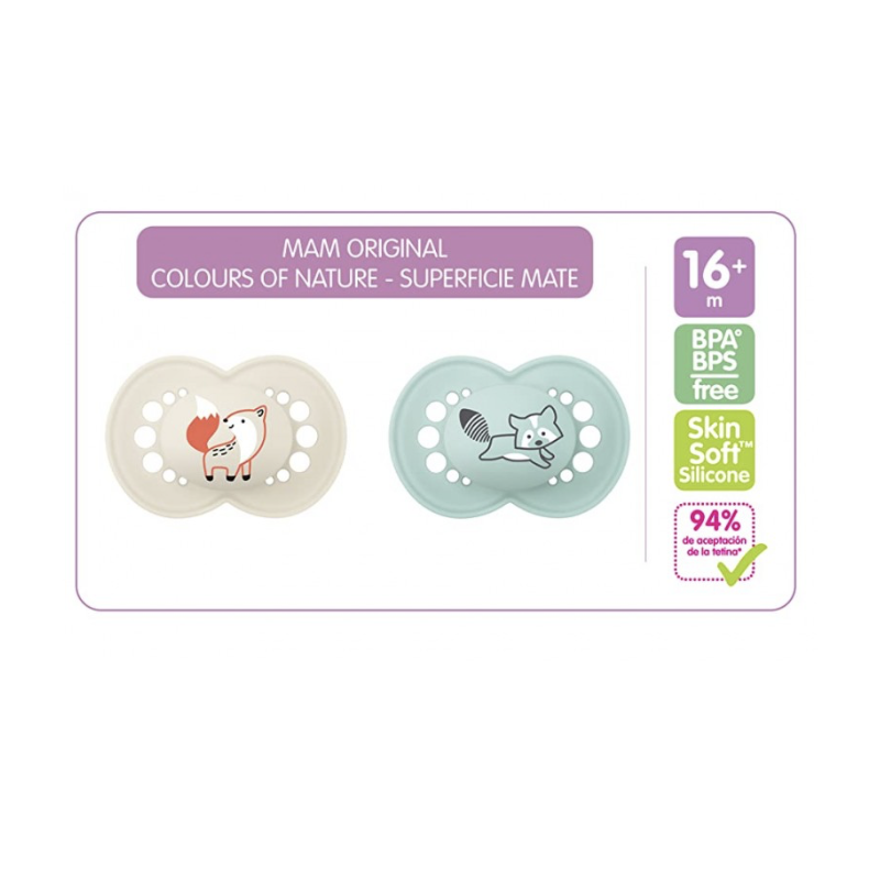 CHUPETE SILICONA MAM ORIGINAL 16+ M N PACK DOBLE