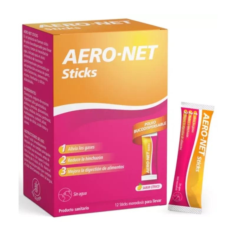AERO-NET 12 STICKS 2 G SABOR CITRICO