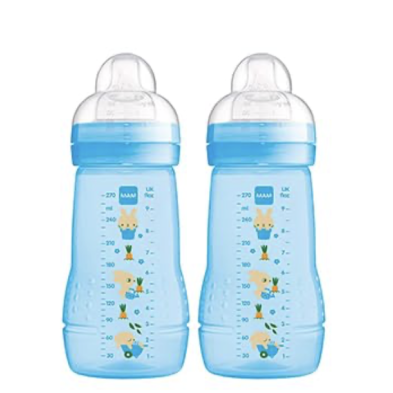 BIBERON MAM EASY ACTIVE 270 ML AZUL PACK DOBLE