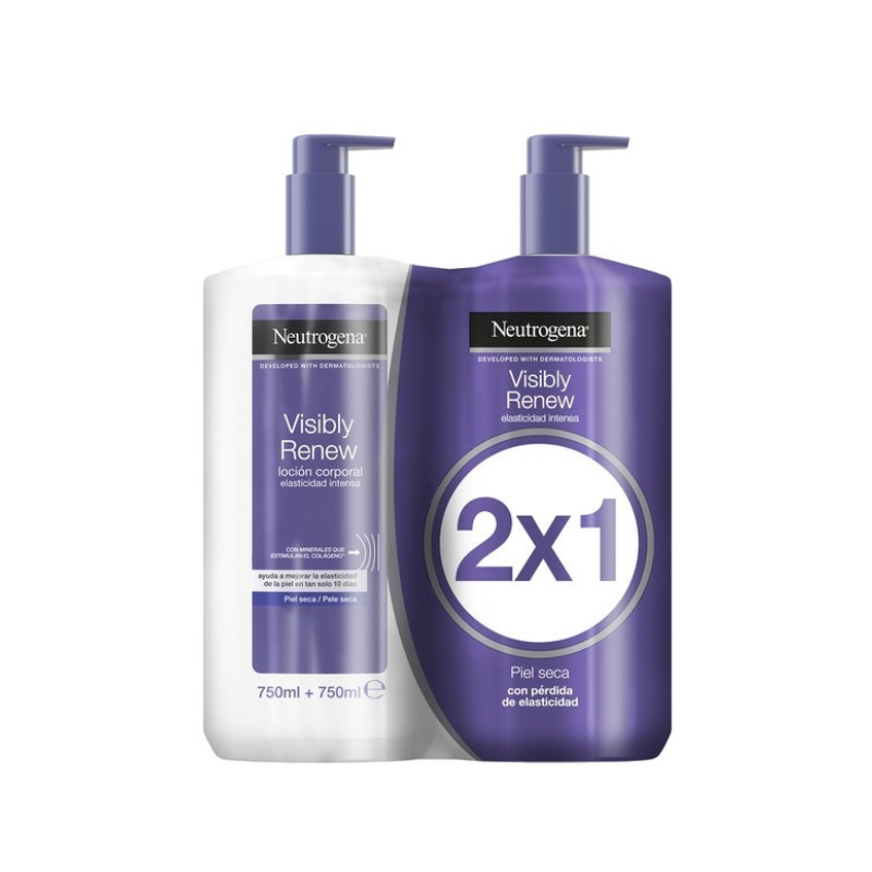 NEUTROGENA CORP VISIBLY RENEW LOCION 750+750 2 ENVASES NEW