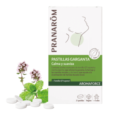 PRANAROM AROMAFORCE GARGANTA 21 PASTILLAS