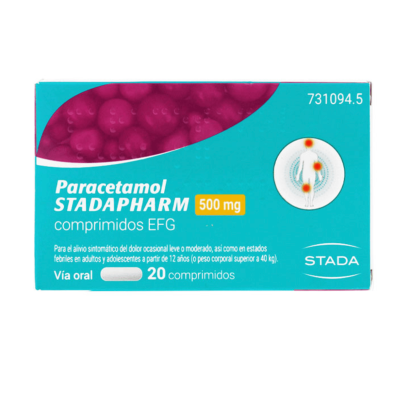 PARACETAMOL STADAPHARM EFG 500 MG 20 COMPRIMIDOS