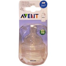 TETINA SILICONA FLUJO MEDIO AVENT PHILIPS + 3 M