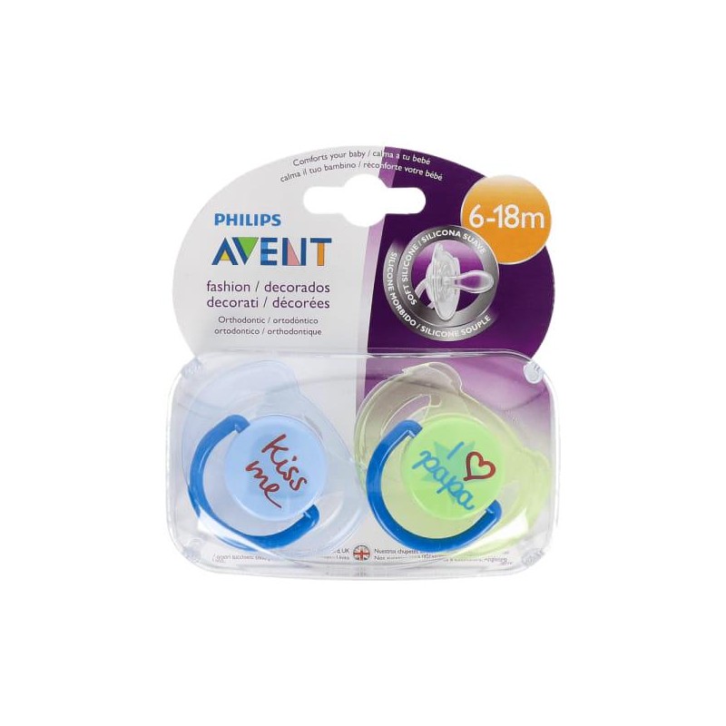 CHUPETE SILICONA PHILIPS AVENT 6- 18 M TEXTOS