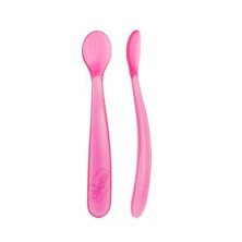 CHICCO CUCHARA EASY MEAL SILICONA ROSA 6M+