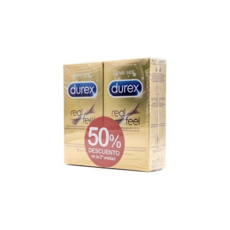 DUREX REAL FEEL PRESERVATIVO SIN LATEX DUPLO 2 X