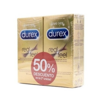 DUREX REAL FEEL PRESERVATIVO SIN LATEX DUPLO 2 X