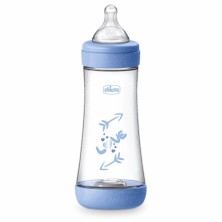CHICCO BIBERON PERFECT5 4M+300ML SIL AZUL