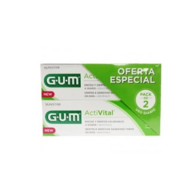 GUM ACTIVITAL GEL DENTIFRICO 2 ENVASES 75 ML DUOPACK