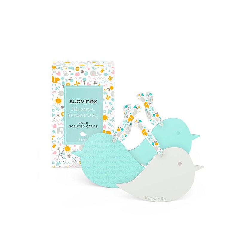 SUAVINEX BABY COLOGNE MEMORIES AMBIENTADOR TARJETAS PERFUMADAS 3 UNIDADES