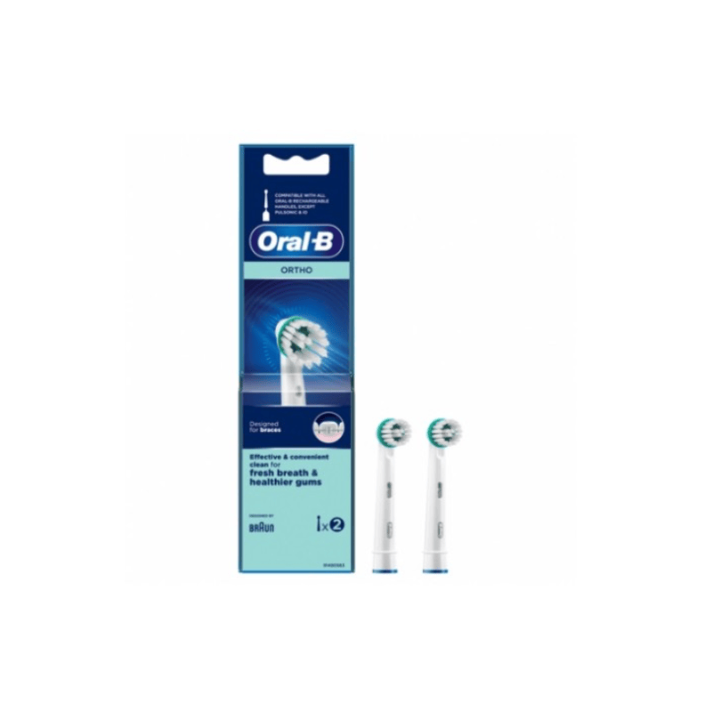 CEPILLO DENTAL ELECTRICO RECAMBIO ORAL-B ORTHO 2 CABEZALES