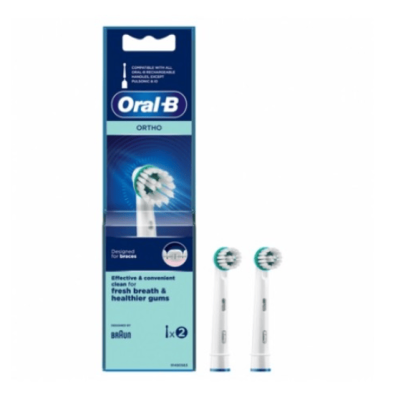 CEPILLO DENTAL ELECTRICO RECAMBIO ORAL-B ORTHO 2 CABEZALES