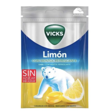 VICKS LIMON CARAMELO DURO CON MENTOL 1 BOLSA 72 G