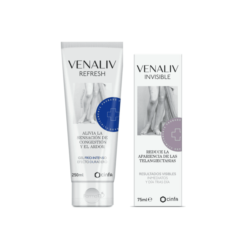 VENALIV REFRESH + VENALIV INVISIBLE GEL  250 ML + CREMA 75 ML PACK