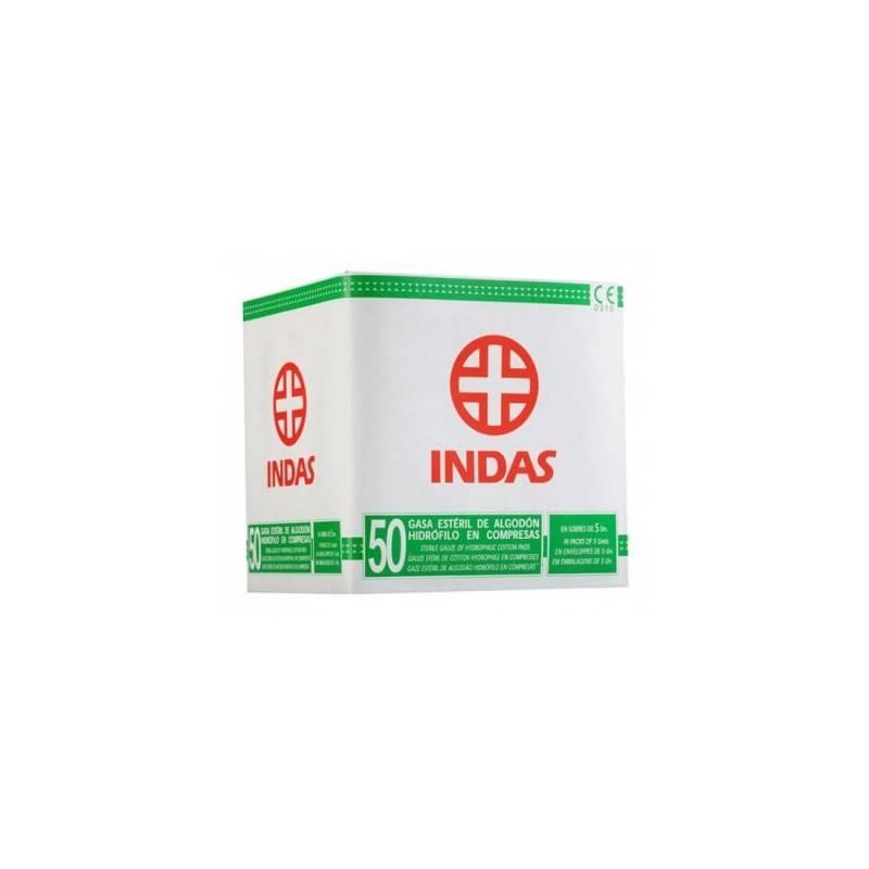 GASA ESTERIL ALGODON HIDROFILO COMPRESAS INDAS S 50 UNIDADES