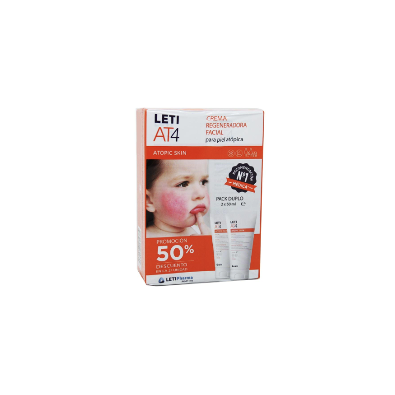 LETI AT4 DUPLO CREMA FACIAL 50ML 50%2UN