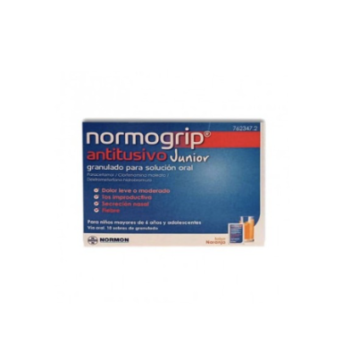 NORMOGRIP ANTITUSIVO JUNIOR 10 SOBRES GRANULADO PARA SOLUCION ORAL