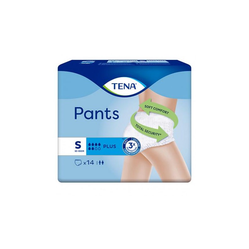 TENA PANTS PLUS TALLA S 14 UNIDADES