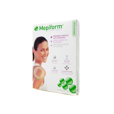 MEPIFORM REDUCTOR DE CICATRICES SILICONA 5x7,5 CM 5 UNIDADES