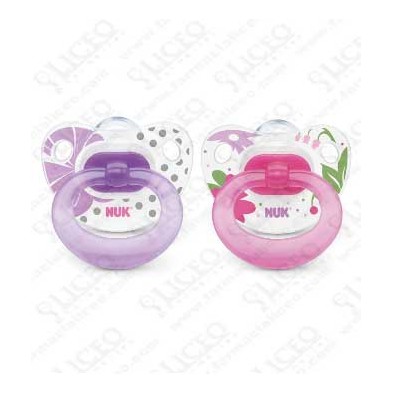 CHUPETE SILICONA CLASSIC NUK DE 0-6 MESES 2 UNIDADES