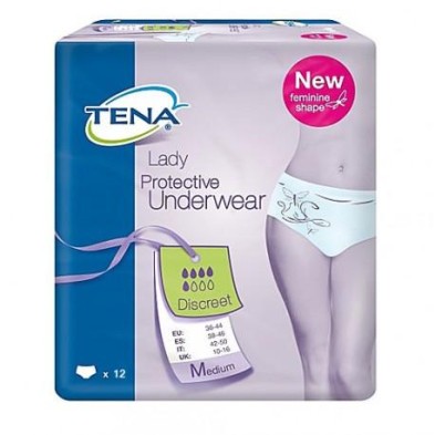 TENA PROTECTIVE UNDERWEAR DISCREET BRAGA ABSORB TALLA M 12 UNIDADES