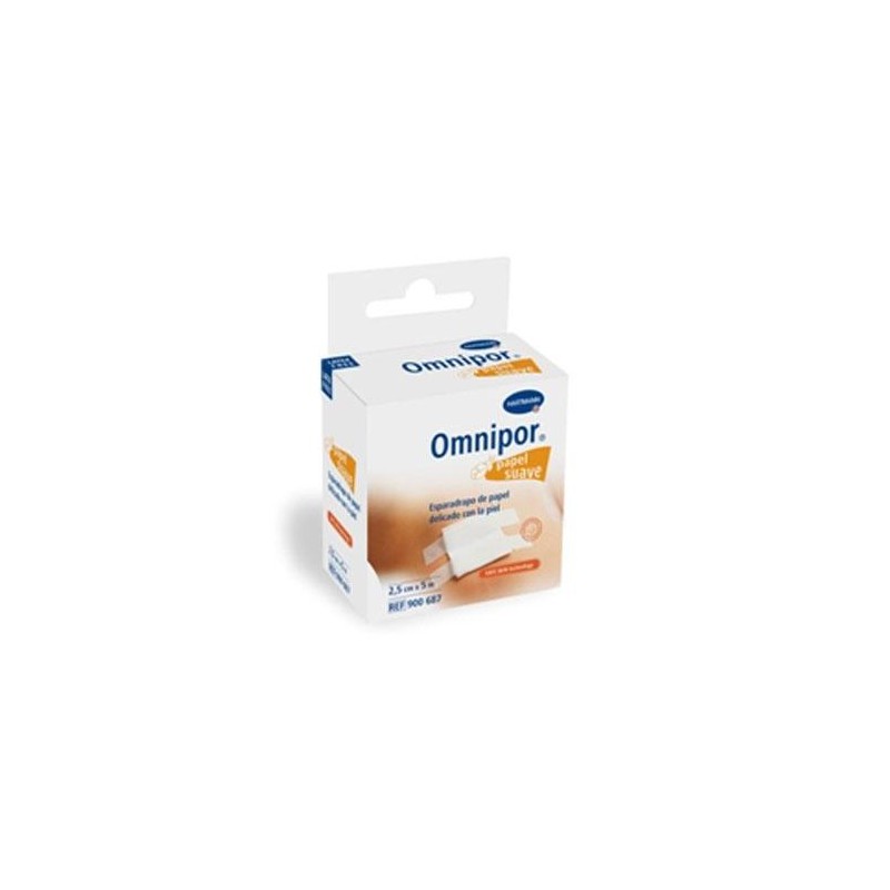 ESPARADRAPO HIPOALERGICO OMNIPOR DE PAPEL 5 Mx2,5 CM CON DISPENSADOR
