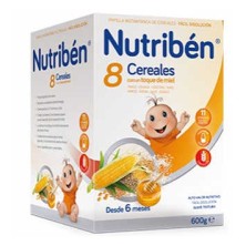 NUTRIBEN 8 CEREALES Y MIEL FIBRA 600 GR