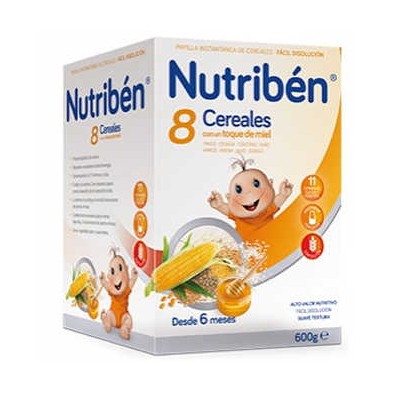 NUTRIBEN 8 CEREALES Y MIEL FIBRA 600 GR