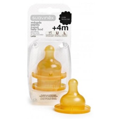 SUAVINEX TETINA LATEX BOCA ANCHA PAPILLA  2 UNIDADES