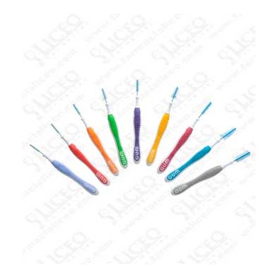 CEPILLO INTERDENTAL VIAJE GUM 1412 TRAV-LER ULTRAFINO CILINDRICO 6 UNIDADES