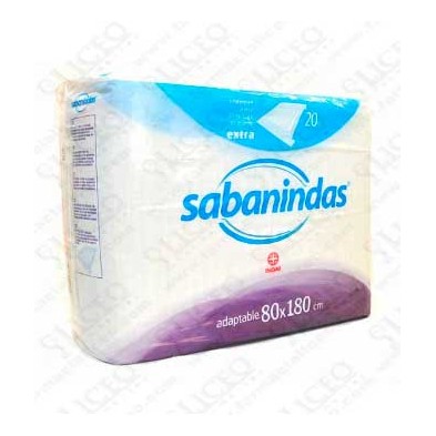 PROTECTOR DE CAMA ABSORBENTE EXTRA 80X180 SABANINDAS CMS 20 UNIDADES