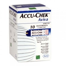 TIRAS REACTIVAS GLUCEMIA ACCU-CHEK AVIVA 10 UNIDADES