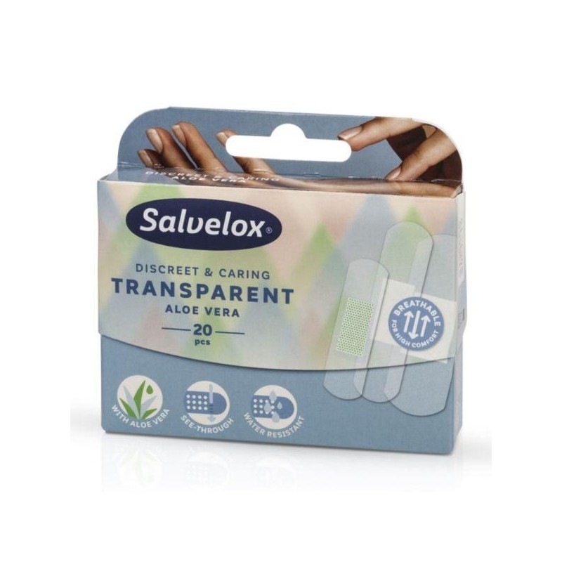 SALVELOX APÓSITO ADHESIVO ALOE VERA TRANSPARENTE 20 UNIDADES