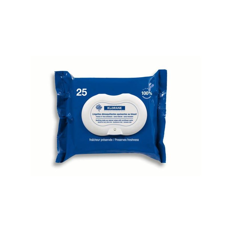 KLORANE TOALLITAS AL ACIANO DESMAQUILLANTES OJOS 25 UNIDADES