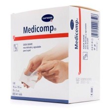 MEDICOMP COMPRESAS NON WOVEN APOSITO ESTERIL GASA SUAVE 10x10 CM 25 SOBRES 2 UNIDADES